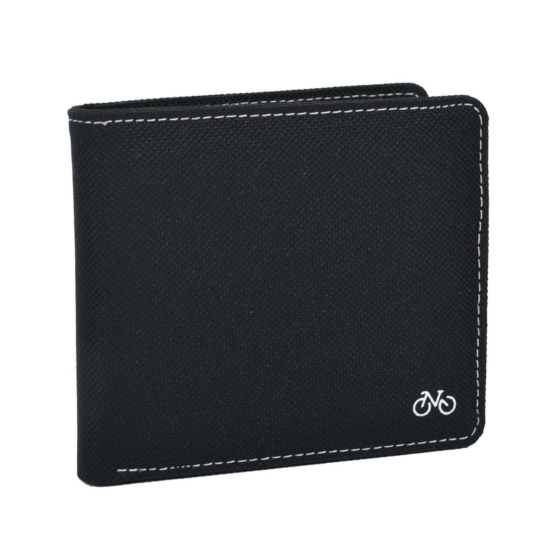 Nifteen London Billfold Wallet W/ Coin Purse And Card Flap - Black W/ Grey Lining