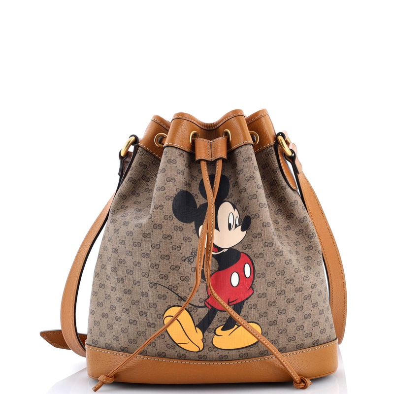 Disney Mickey Mouse Bucket Bag Printed Mini GG Coated Canvas