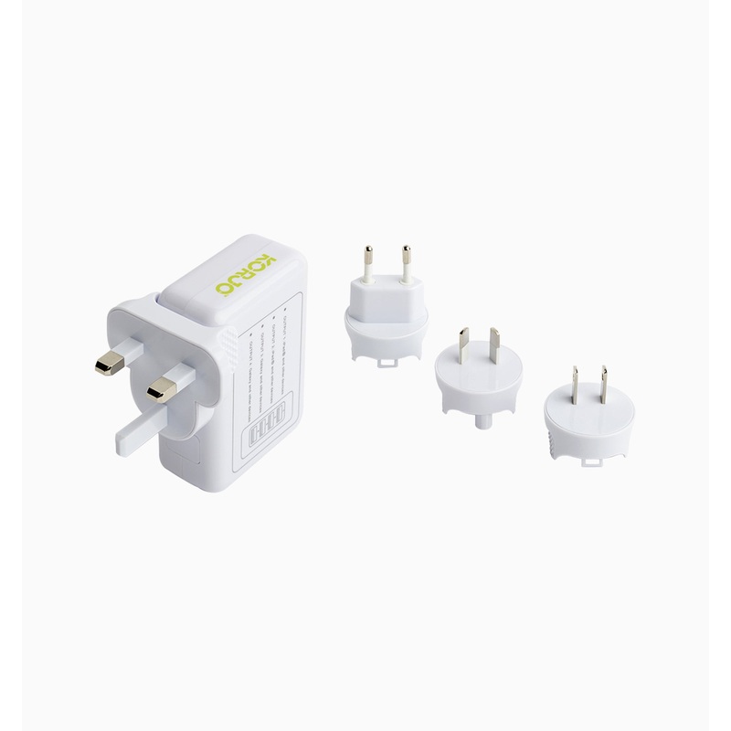 Korjo USB 4 Port Adaptor With International Heads