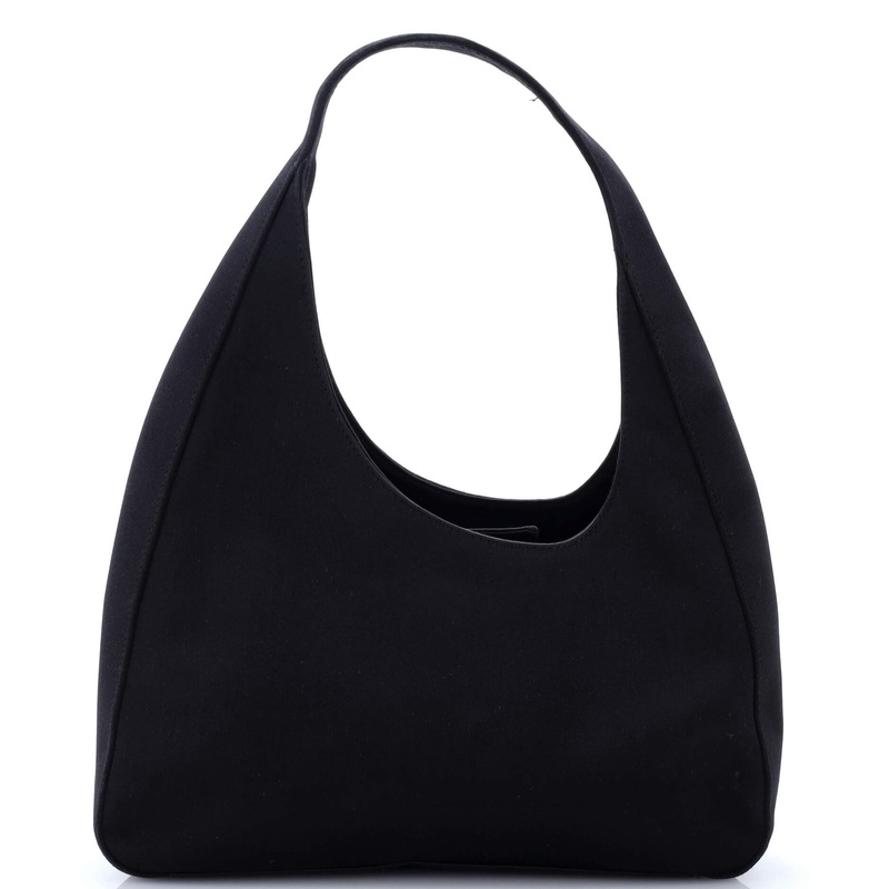 Side Triangle Logo Hobo Satin