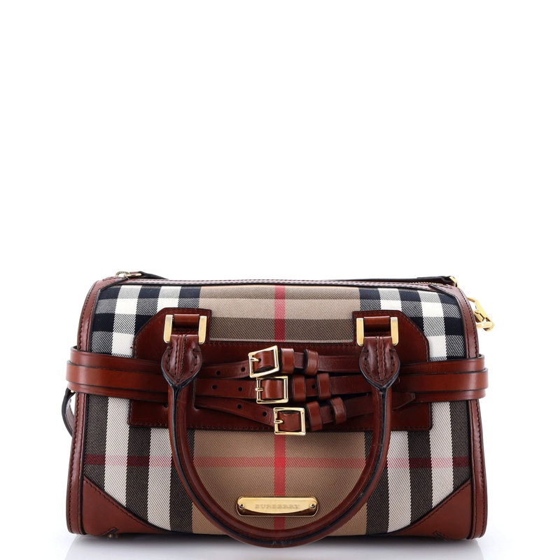 Alchester Bridle Bowling Bag House Check Canvas Medium