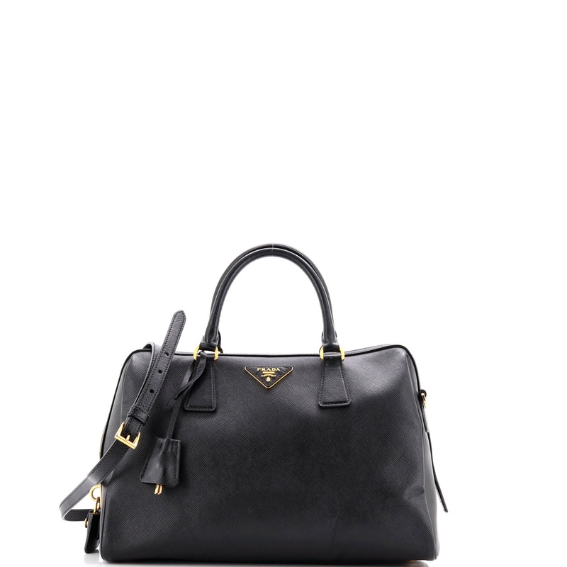 Convertible Bowler Bag Saffiano Leather Medium