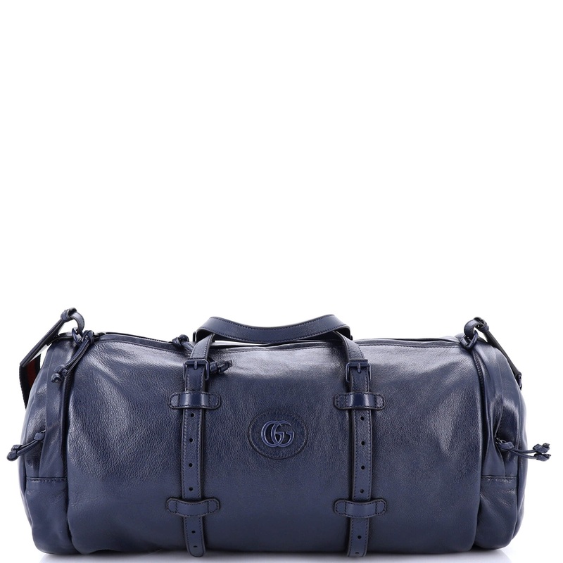 Double G Side Pocket Duffle Bag Leather