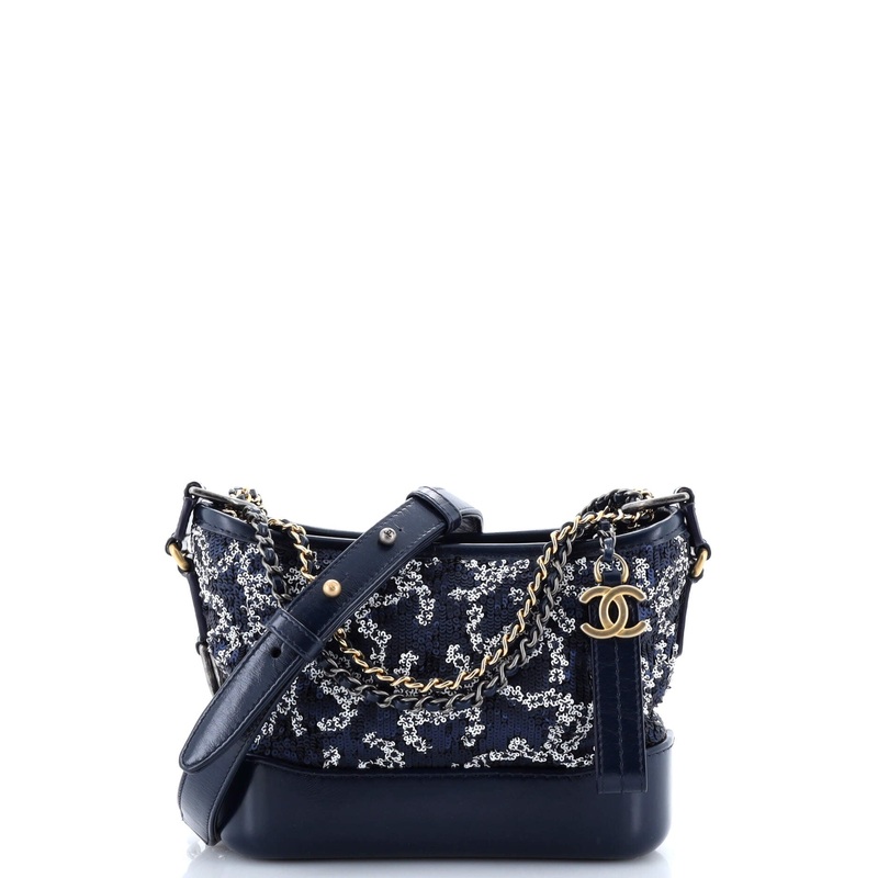 Gabrielle Hobo Logo Motif Sequins Small