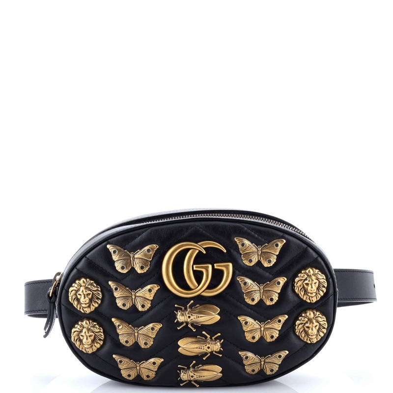 GG Marmont Belt Bag Embellished Matelasse Leather
