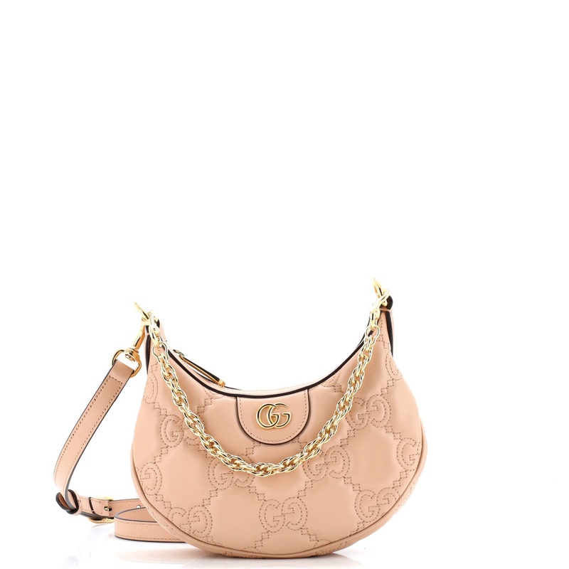 Half Moon Hobo GG Matelasse Leather Mini