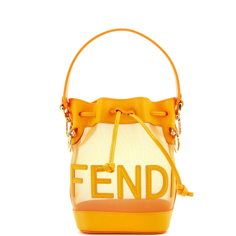 Mon Tresor Bucket Bag Mesh and Leather Mini