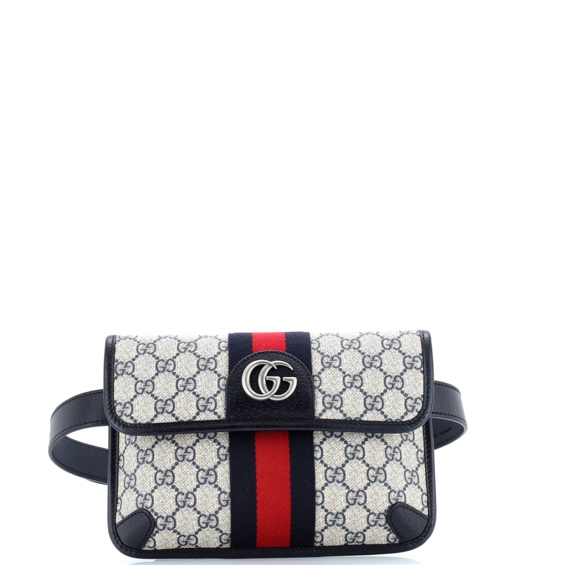Ophidia Flap Belt Bag GG Coated Canvas with Leather