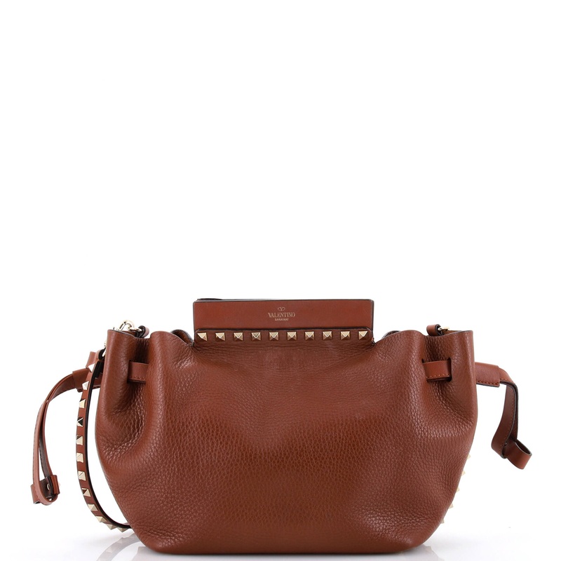 Rockstud Bucket Shoulder Bag Leather Small