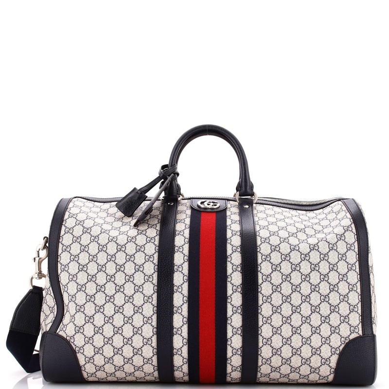 Savoy Web Convertible Duffle Bag GG Coated Canvas Large