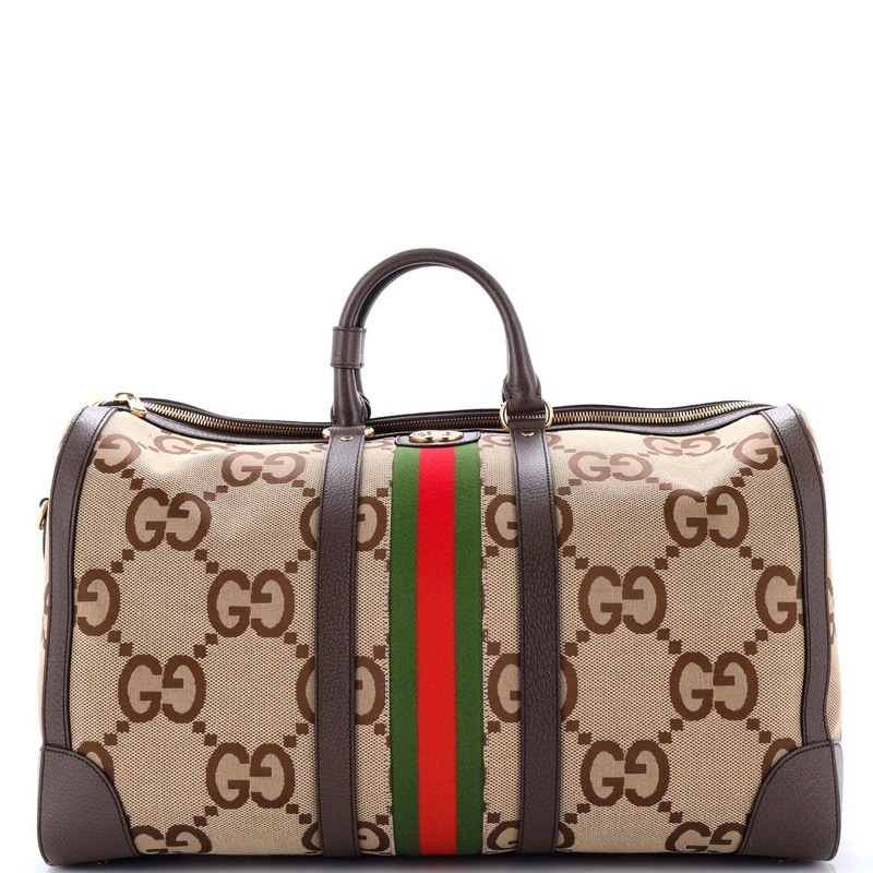 Savoy Web Convertible Duffle Bag Jumbo GG Canvas Large