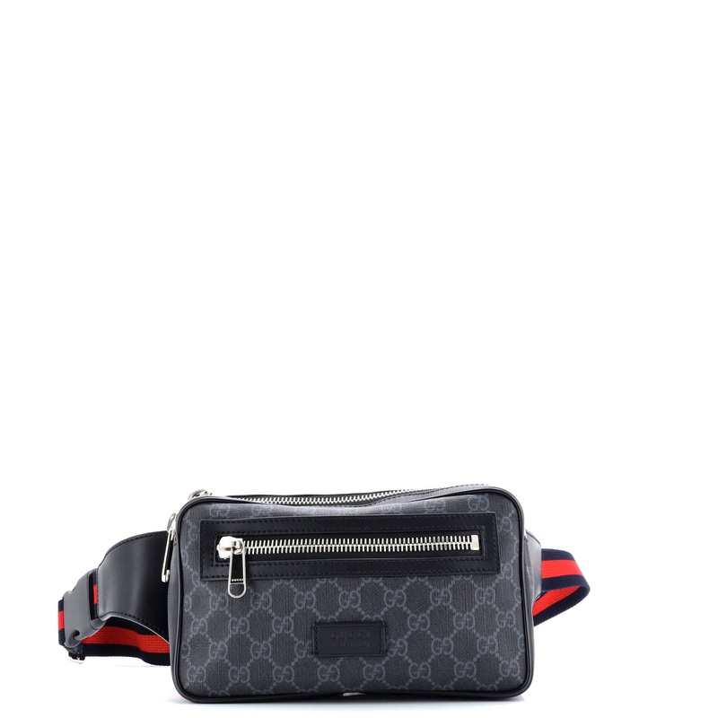 Soft Zip Belt Bag GG Coated Canvas Small