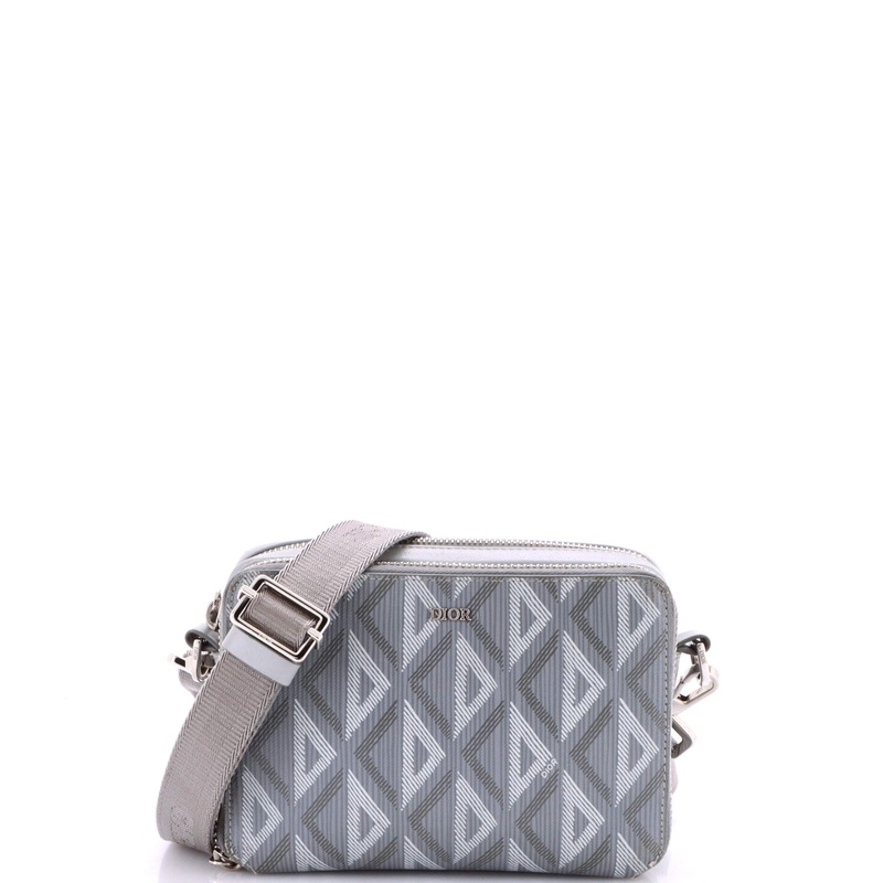 Double Zip Crossbody Pouch CD Diamond Coated Canvas