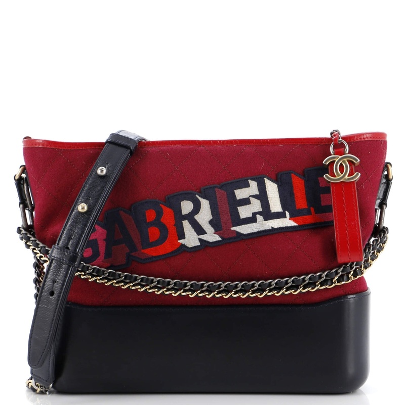 Gabrielle Logo Hobo Quilted Felt and Calfskin Medium