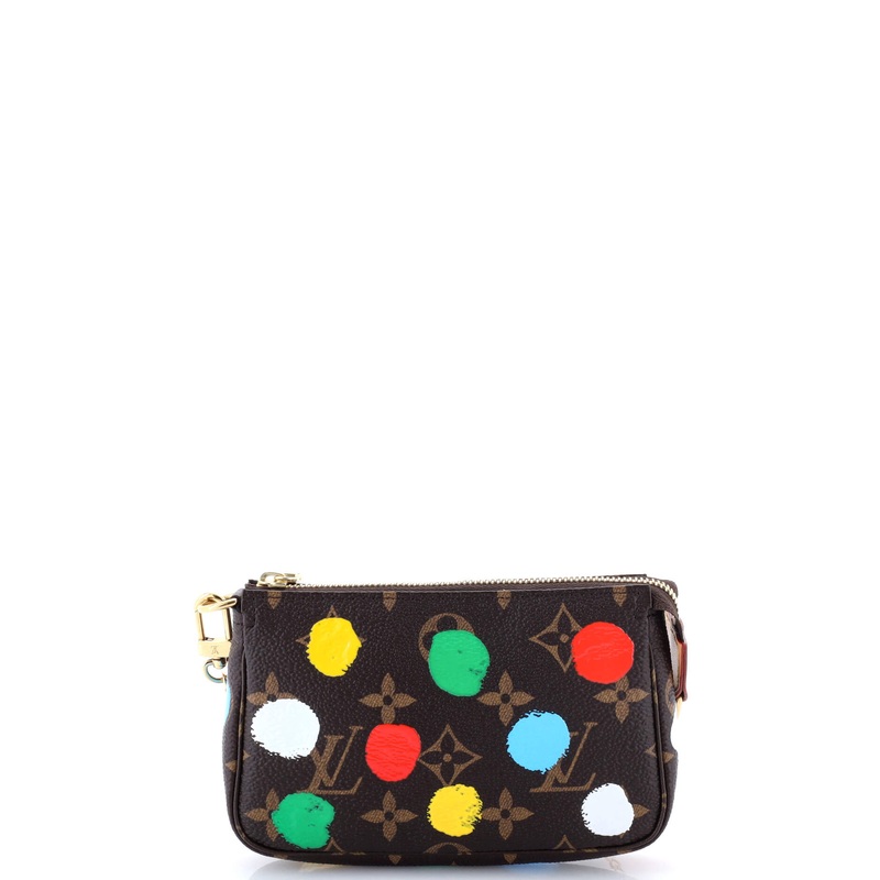 Pochette Accessoires Yayoi Kusama Painted Dots Monogram Canvas Mini