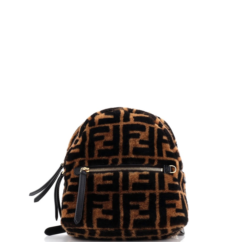 Zip Backpack Zucca Shearling Mini