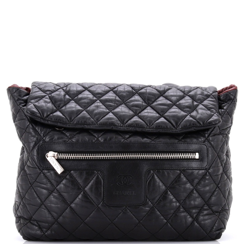 Coco Cocoon Flap Backpack Quilted Lambskin