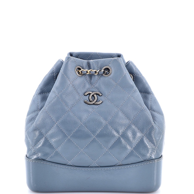 Gabrielle Backpack Quilted Goatskin and Patent Small