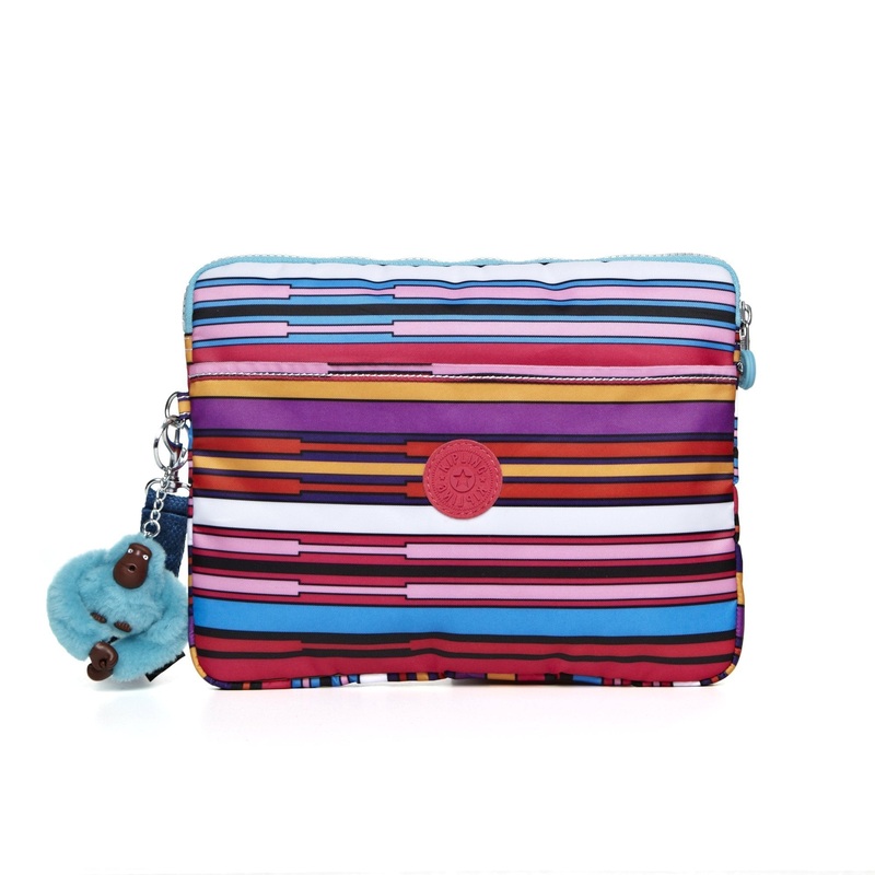 Karleigh Ipad Cover Prt Aubergine Stripe