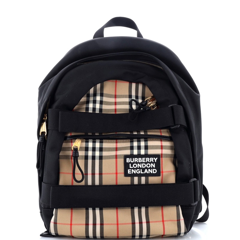 Nevis Backpack Vintage Check Canvas Medium
