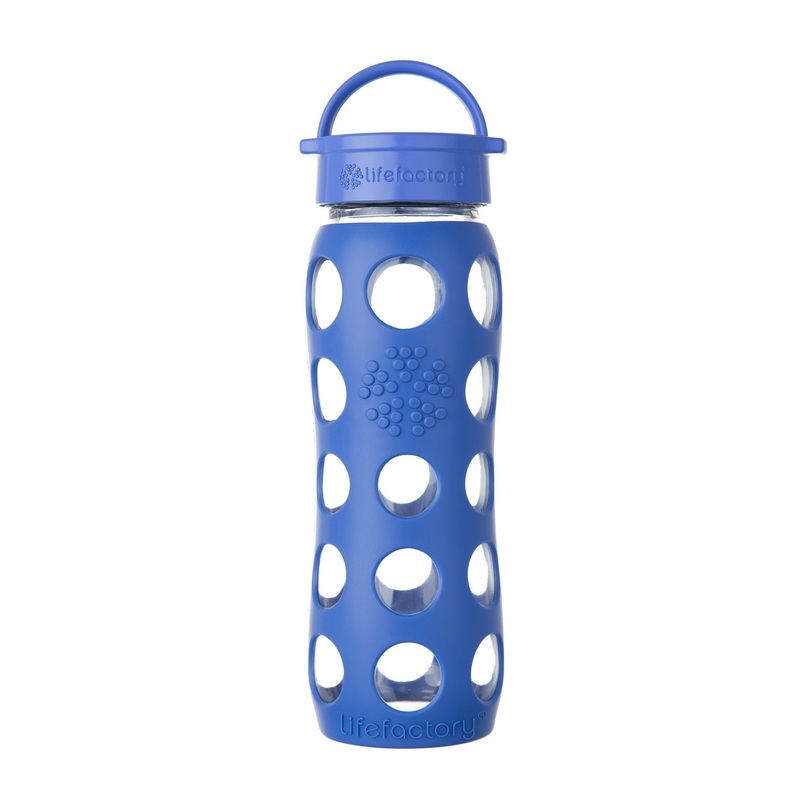 22 Ounce Glass Bottle with Flip Cap and Silicone Sleeve