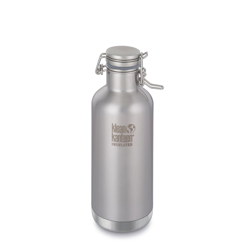 Double Wall Vacuum Insulated Stainless Steel Growler with Leak Proof Stainless Steel Swing Lok Cap - 32oz
