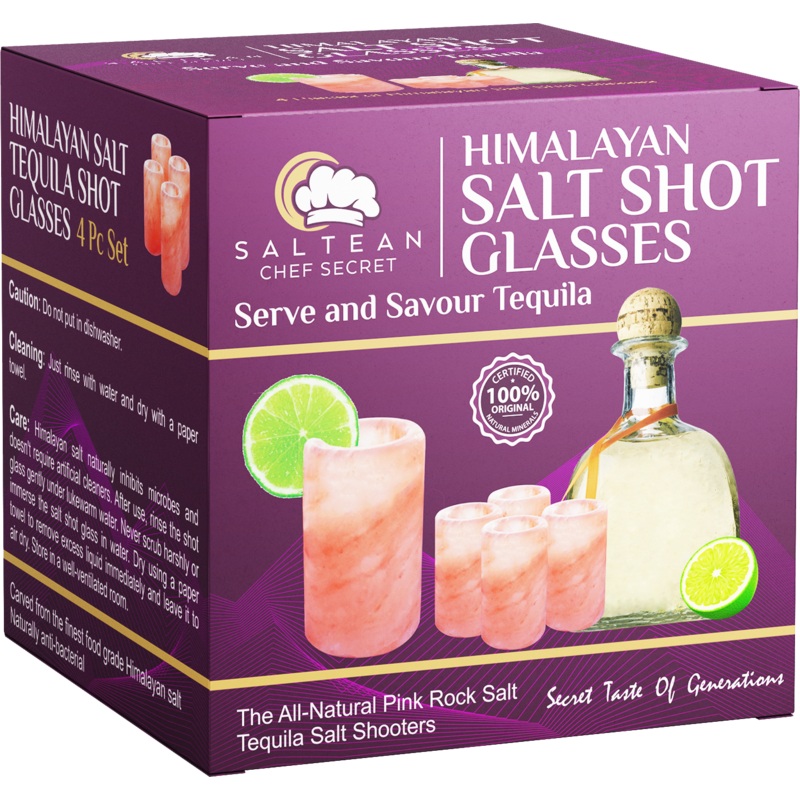 Himalayan Salt Shot Glasses - 4 Pack