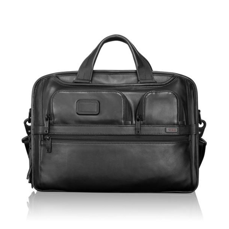 Alpha Leather Business T Pass Medium Screen Laptop Slim Brief