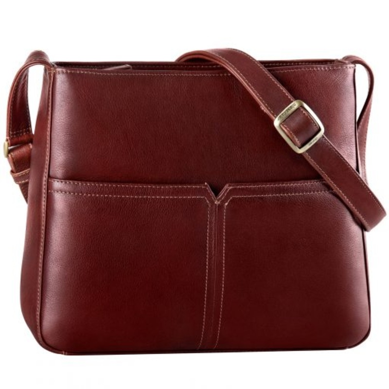 Derek Alexander Leather BRISTOL - Medium Sized Inset Top Zipperd Bag