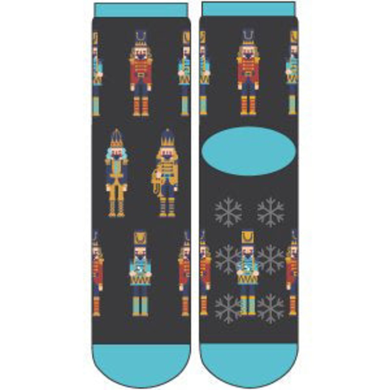 K.Bell  Women's NUTCRACKERS Non-Skid Crew Socks