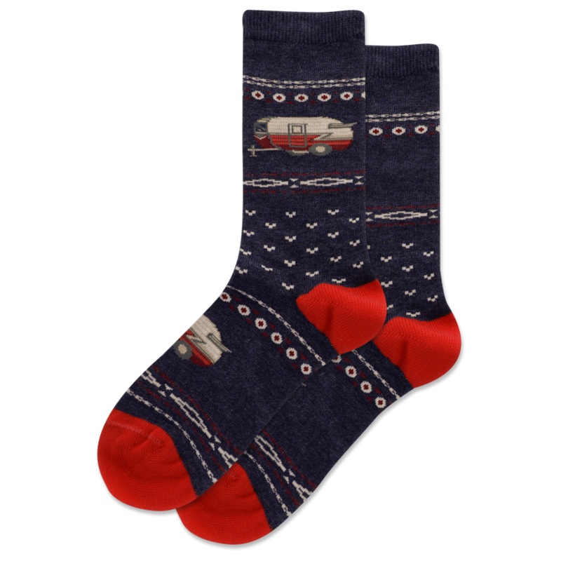 KID'S CAMPER FAIR ISLE CREW SOCKS