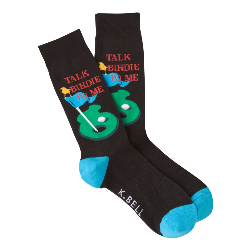 MEN'S TALK BIRDIE TO ME CREW SOCKS