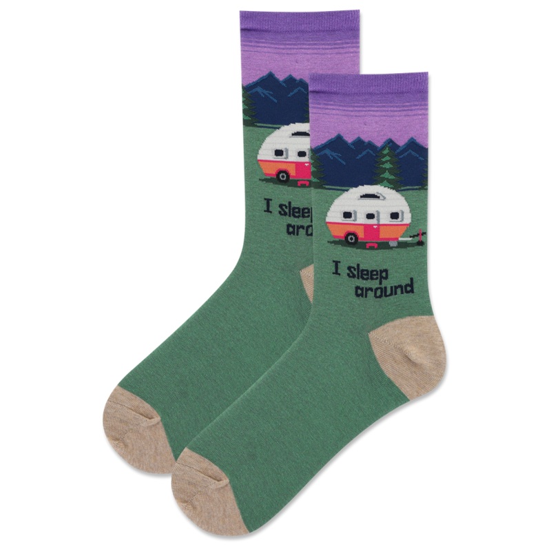 WOMEN'S I SLEEP AROUND CREW SOCK