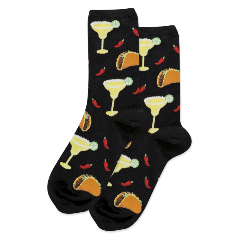 WOMEN'S MARGARITAS AND TACOS CREW SOCKS