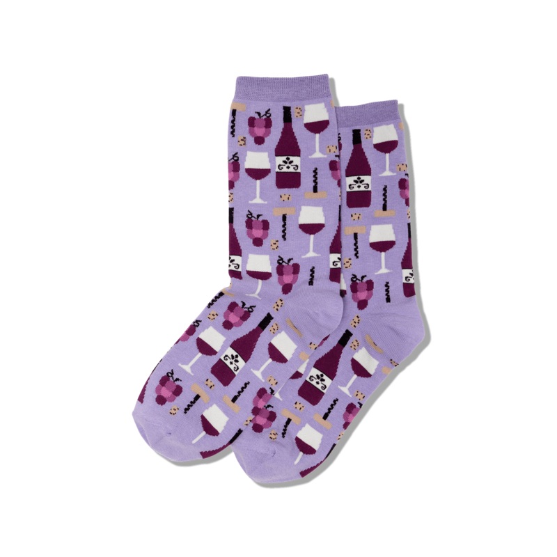 WOMEN'S WINE CREW SOCKS