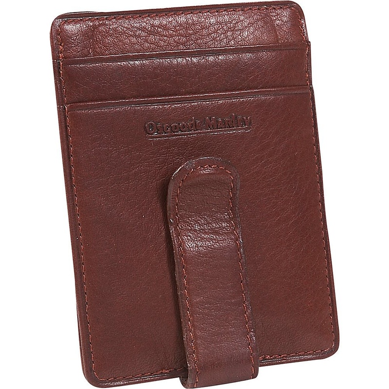 Osgoode Marley Cashmere ID Front Wallet Pocket Clip Wallet Brandy