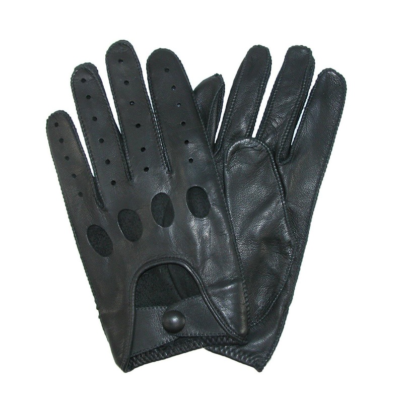 Totes Men's Smooth Leather Driving Glove With Cove Snap Large