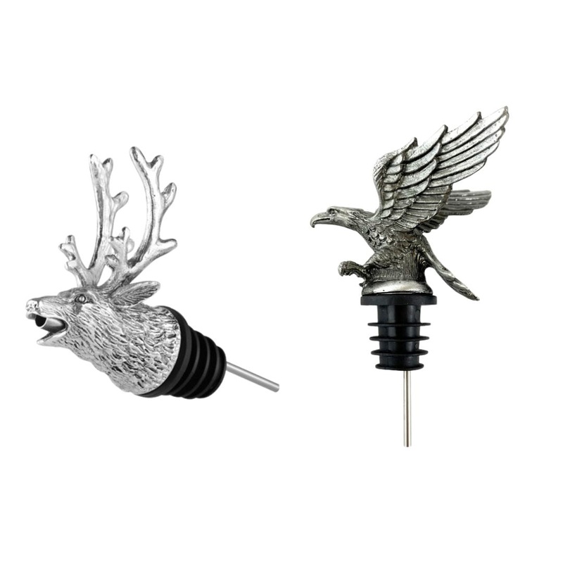 Happy Hour Animal Head Pourer - Stag & Eagle 2-Pack