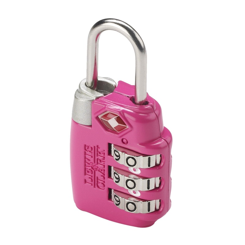 Lewis N. Clark TSA-Approved 3-Dial Combination Shackle Lock