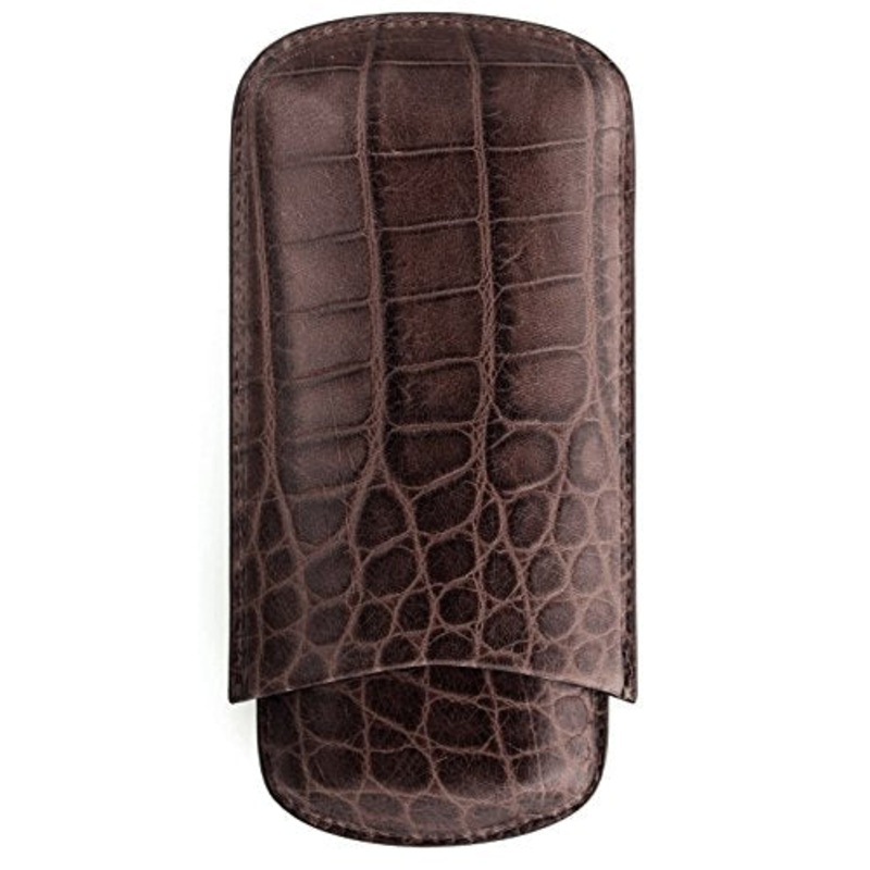 M-Clip Crocodile Embossed Cigar Case