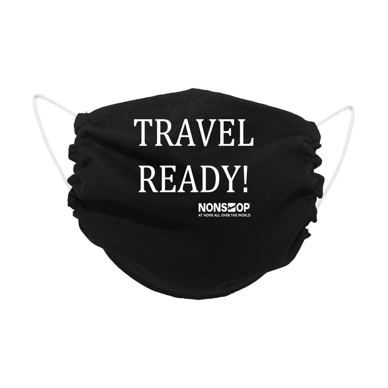 NONSTOP Fun Travel Quotes "Travel Ready!" Lightweight Travel Facemask