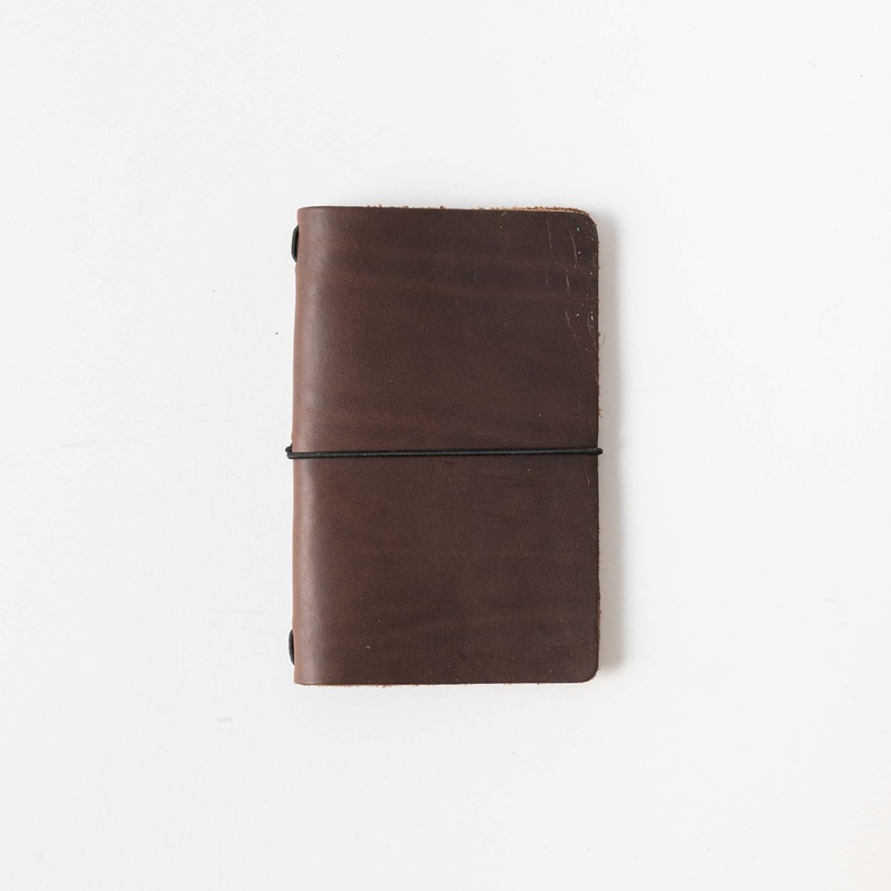 Brown Chromexcel Travel Notebook