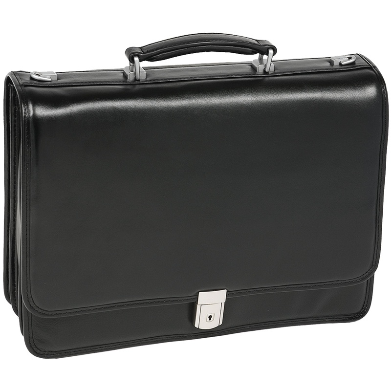 McKlein USA River North 15.4" Leather Triple Compartment Laptop Briefcase