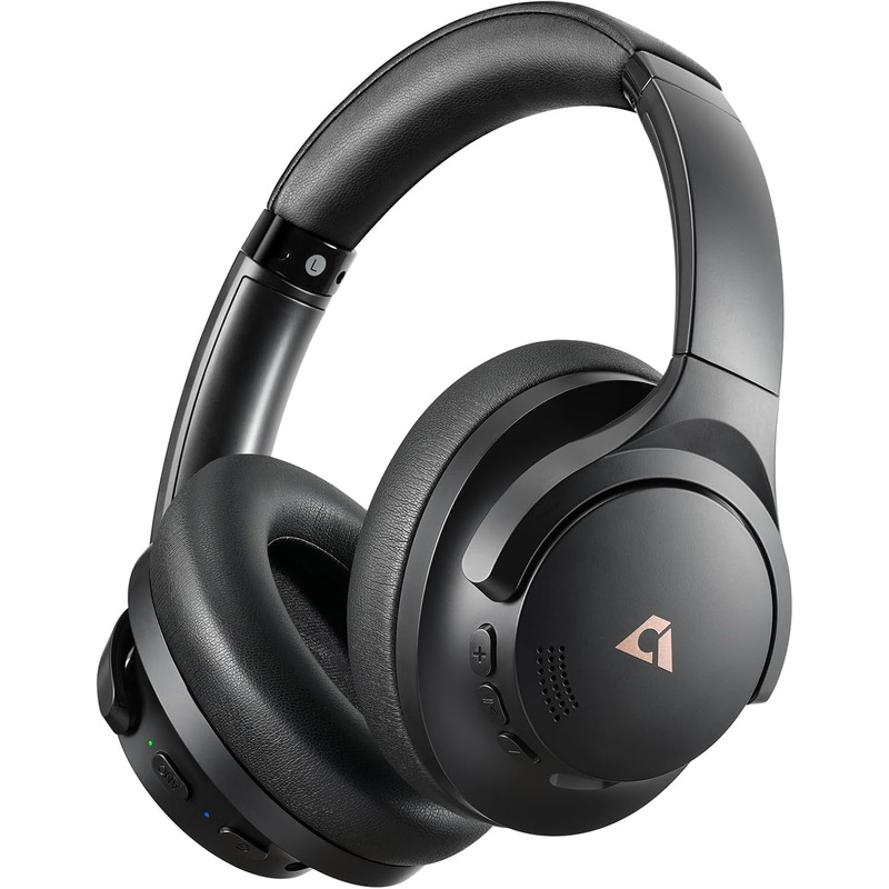 1Mii Y8+ Noise Cancelling Headphones Bluetooth, Wireless LDAC Hi-Res Audio, Custom EQ via App, 75H Playtime, Comfort Fit, over Ear Headphones Foldable for Airplane Travel Home Office Black