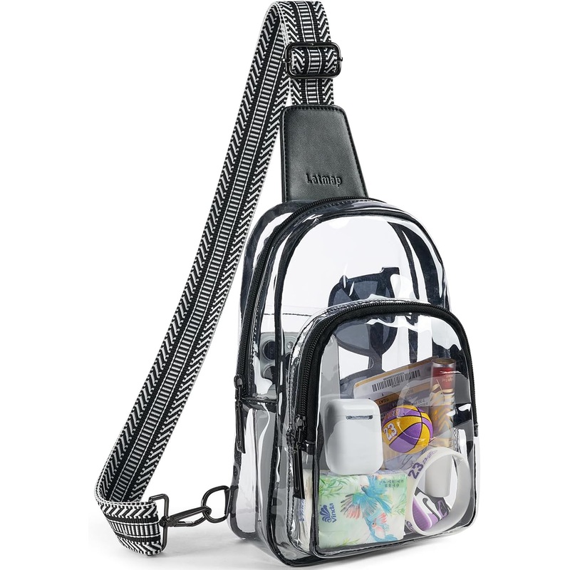 Clear Bag for Stadium Events, Clear Purse for Women Stadium Crossbody Bag, Transparent Bag for Concerts Sports