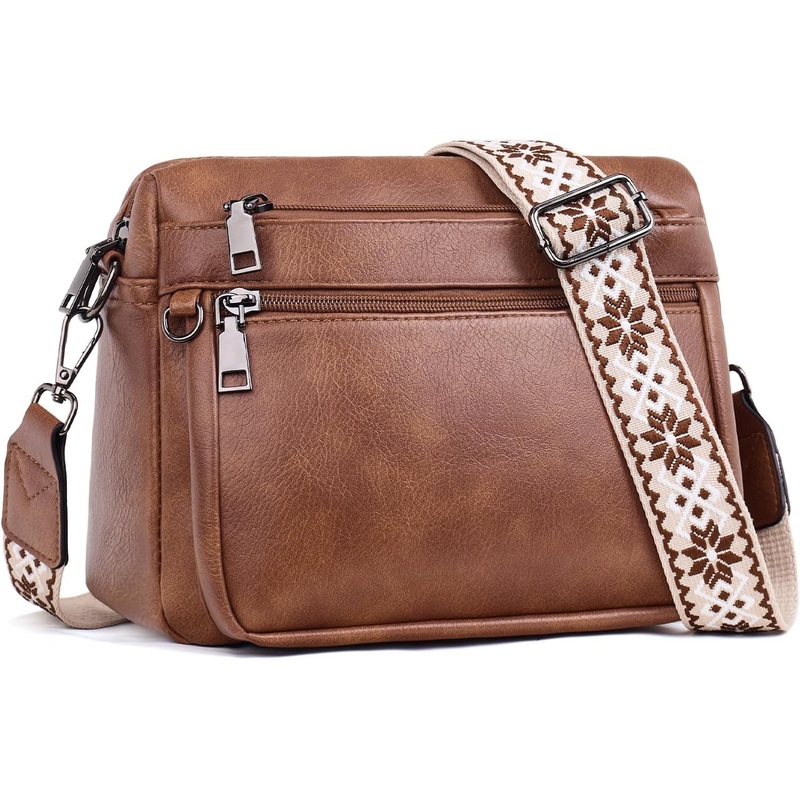 Crossbody Purses for Women Trendy,Vegan Leather Crossbody Bags,Cell Phone Camera Shoulder Handbags with Card Slots