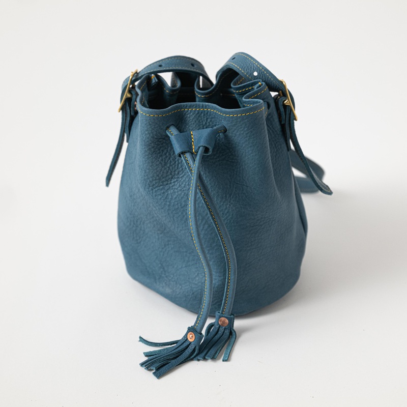 Italian Blue Bucket Bag