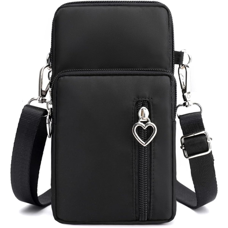 JANKS Small Crossbody Bag for Women - Mini Phone Purses with Crossbody Strap and Wallet - Nylon Arm Bag