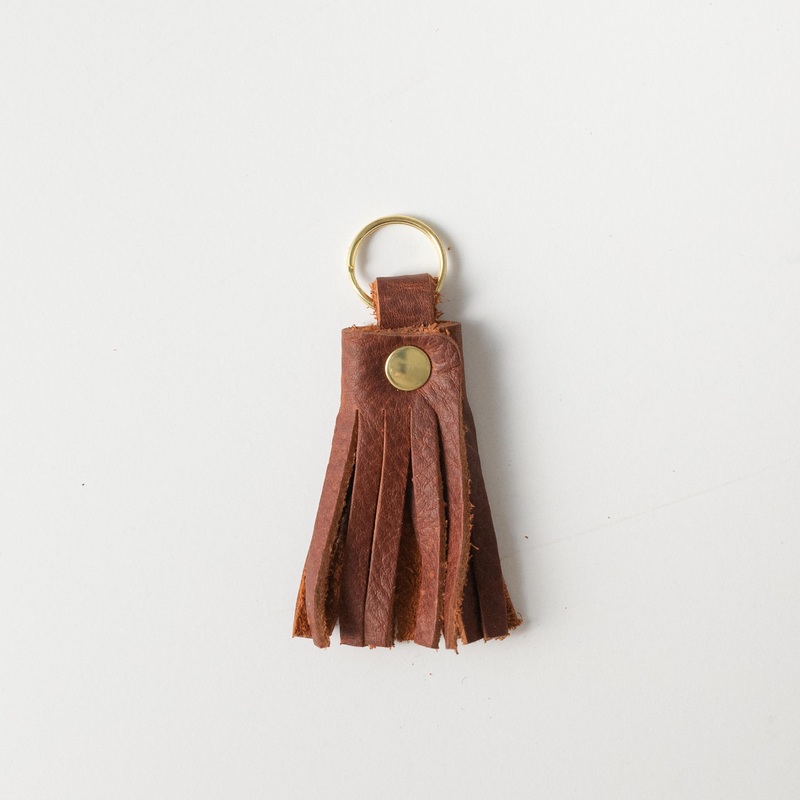 Tan Kodiak Tassel Keychain