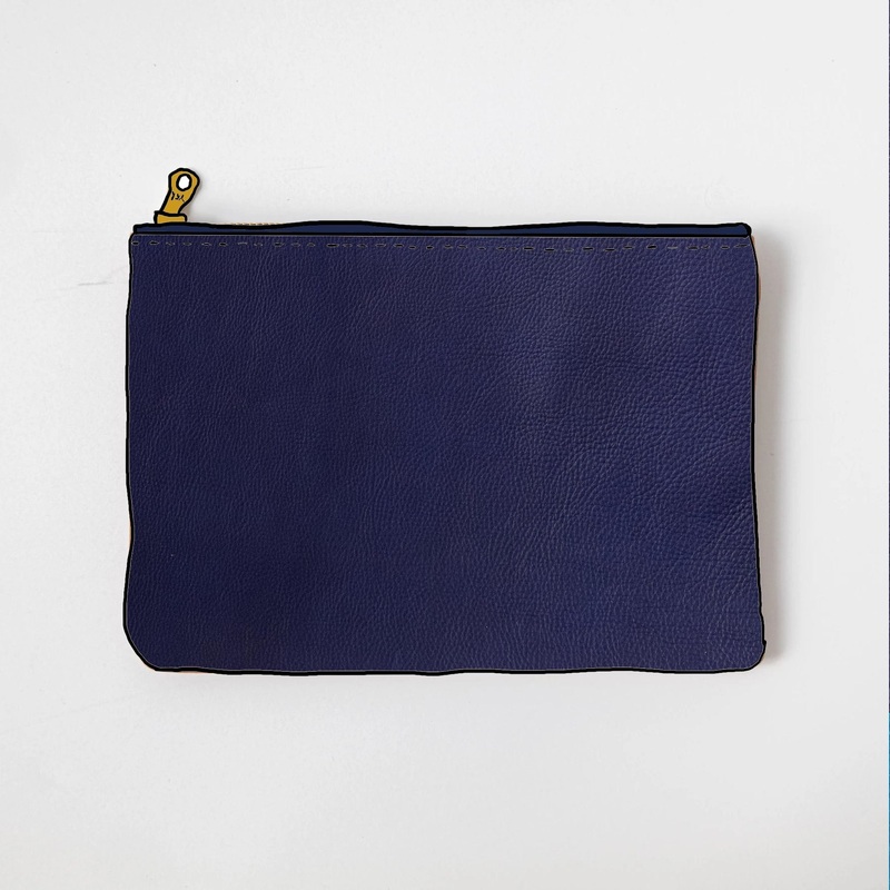 Violet Cypress Medium Zip Pouch